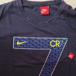 Nike CR7 Graphic Tee in Dark Blue